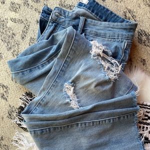 Womens Kancan Estilo Distressed Denim Jeans Size 11 / 29